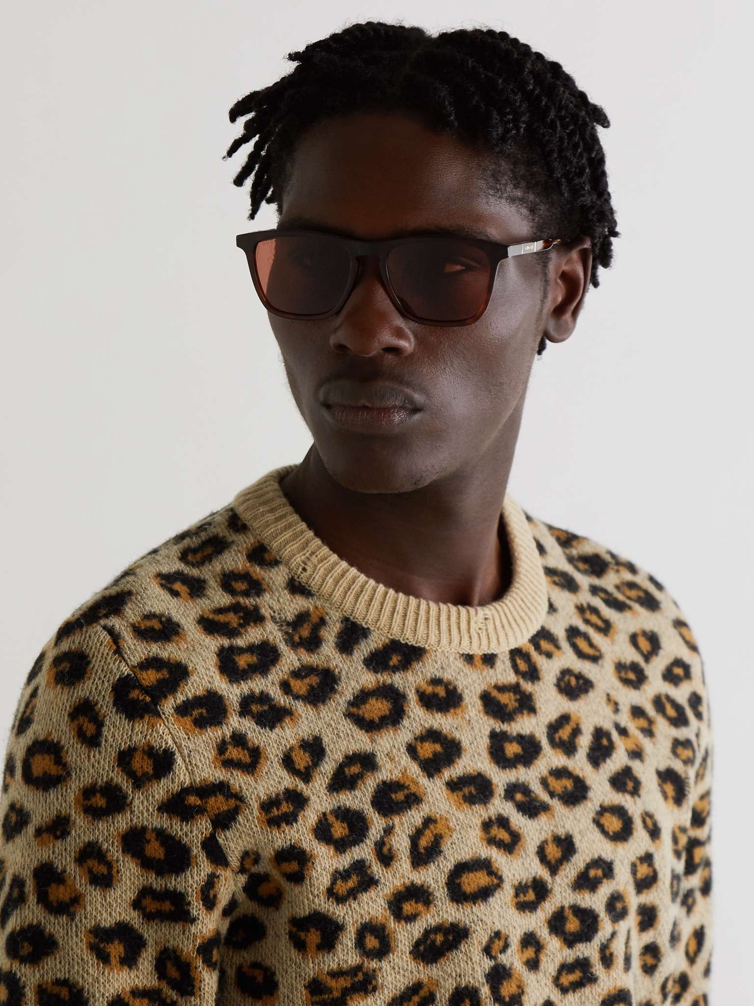 Square-Frame Tortoiseshell Acetate and Gold-Tone Sunglasses - 2