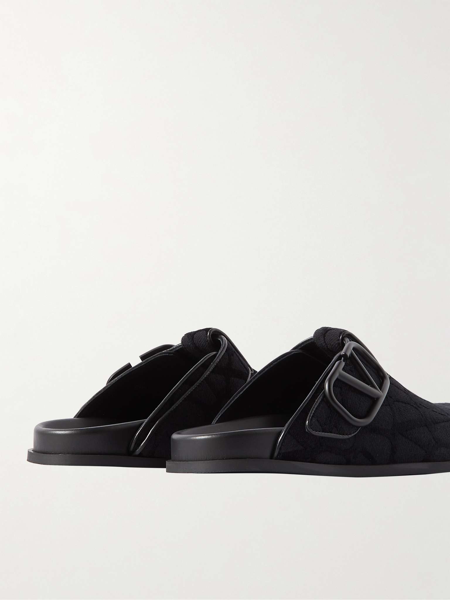 Logo-Jacquard Canvas Clogs - 5