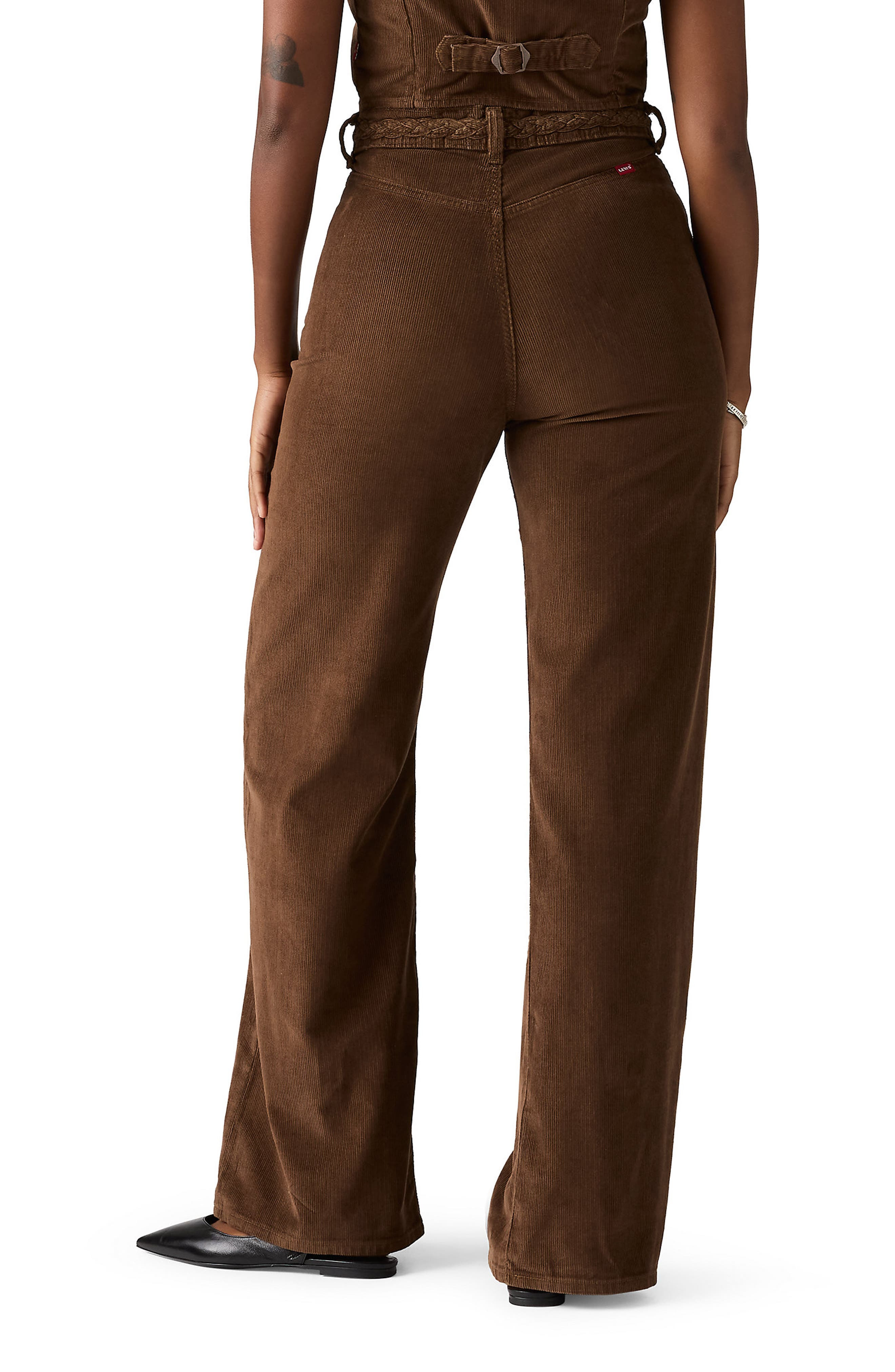 levi's Ribcage Braided High Waist Wide Leg Corduroy Jeans in Carafe at Nordstrom - 2