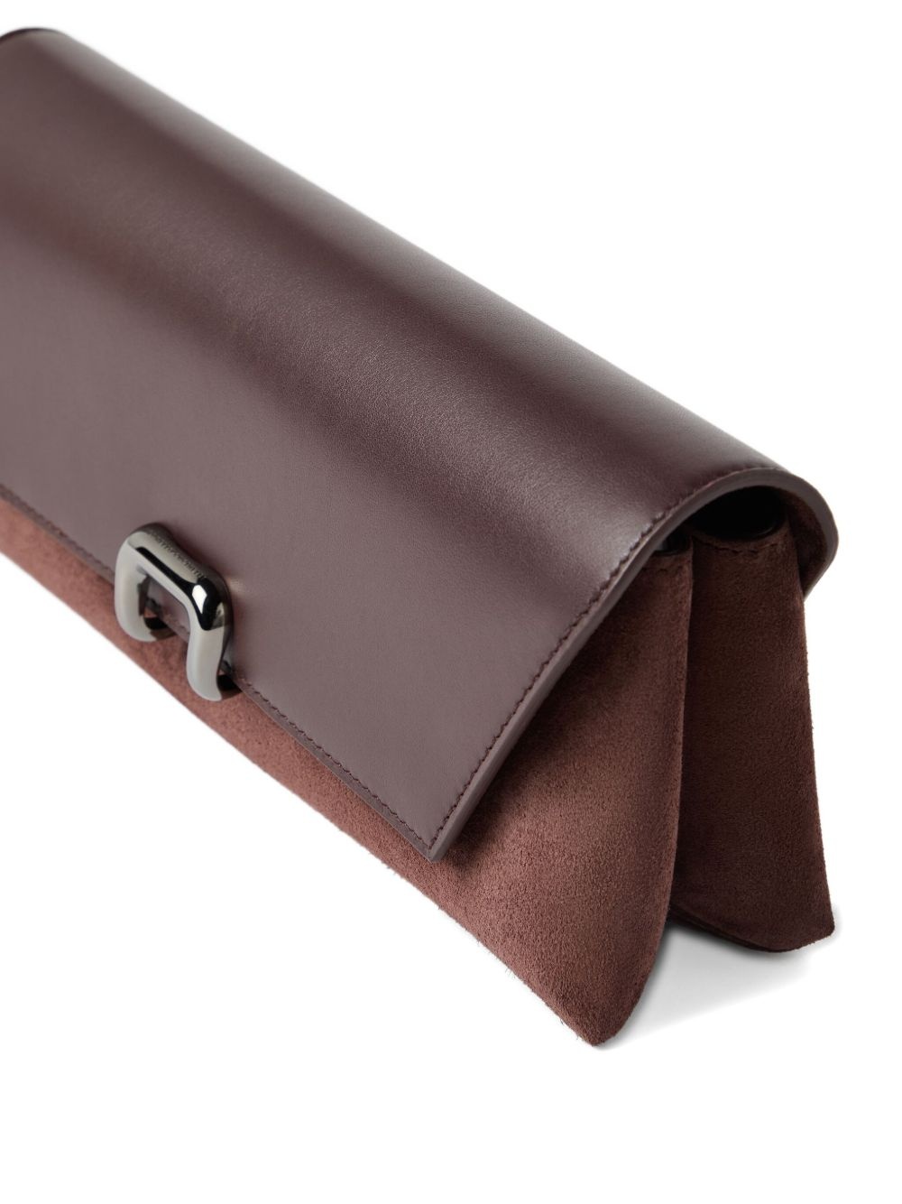 contrasting-flap clutch bag - 4