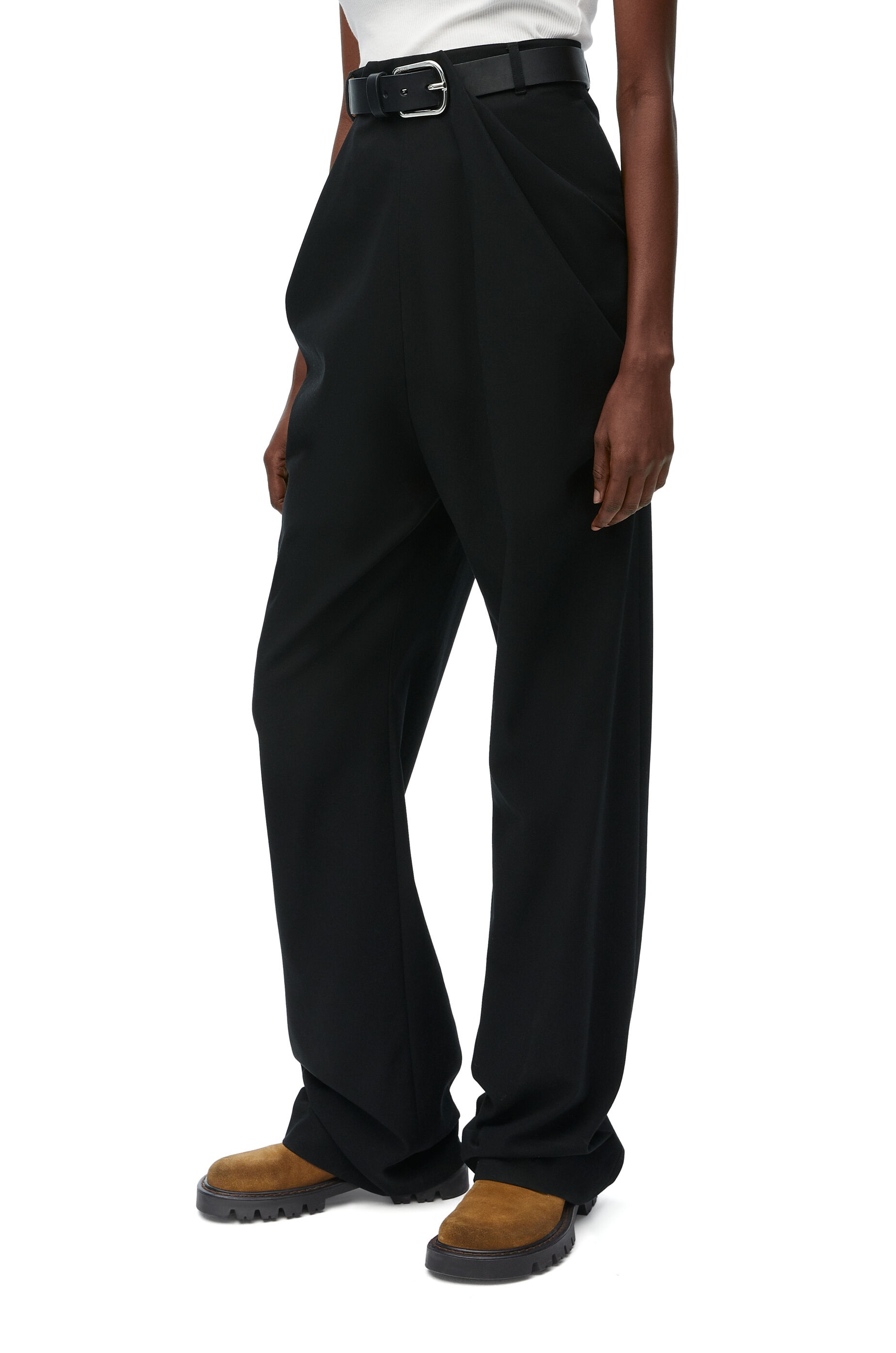 Draped trousers in cotton - 3