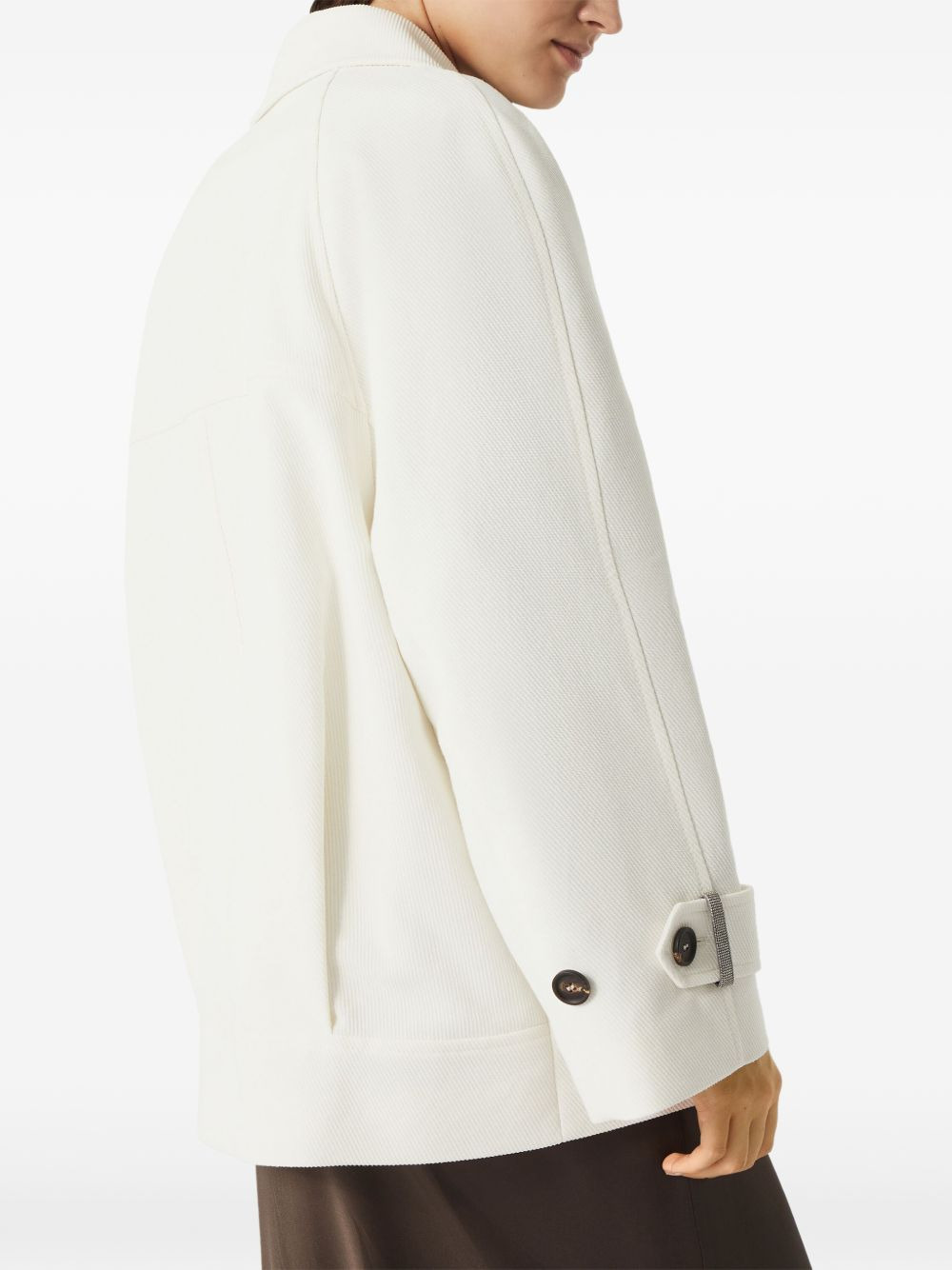 Monili bead-embellished peacoat - 4