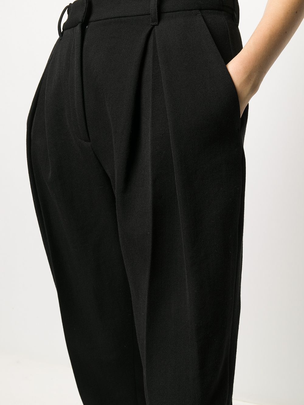 high-waisted pleated trousers - 5