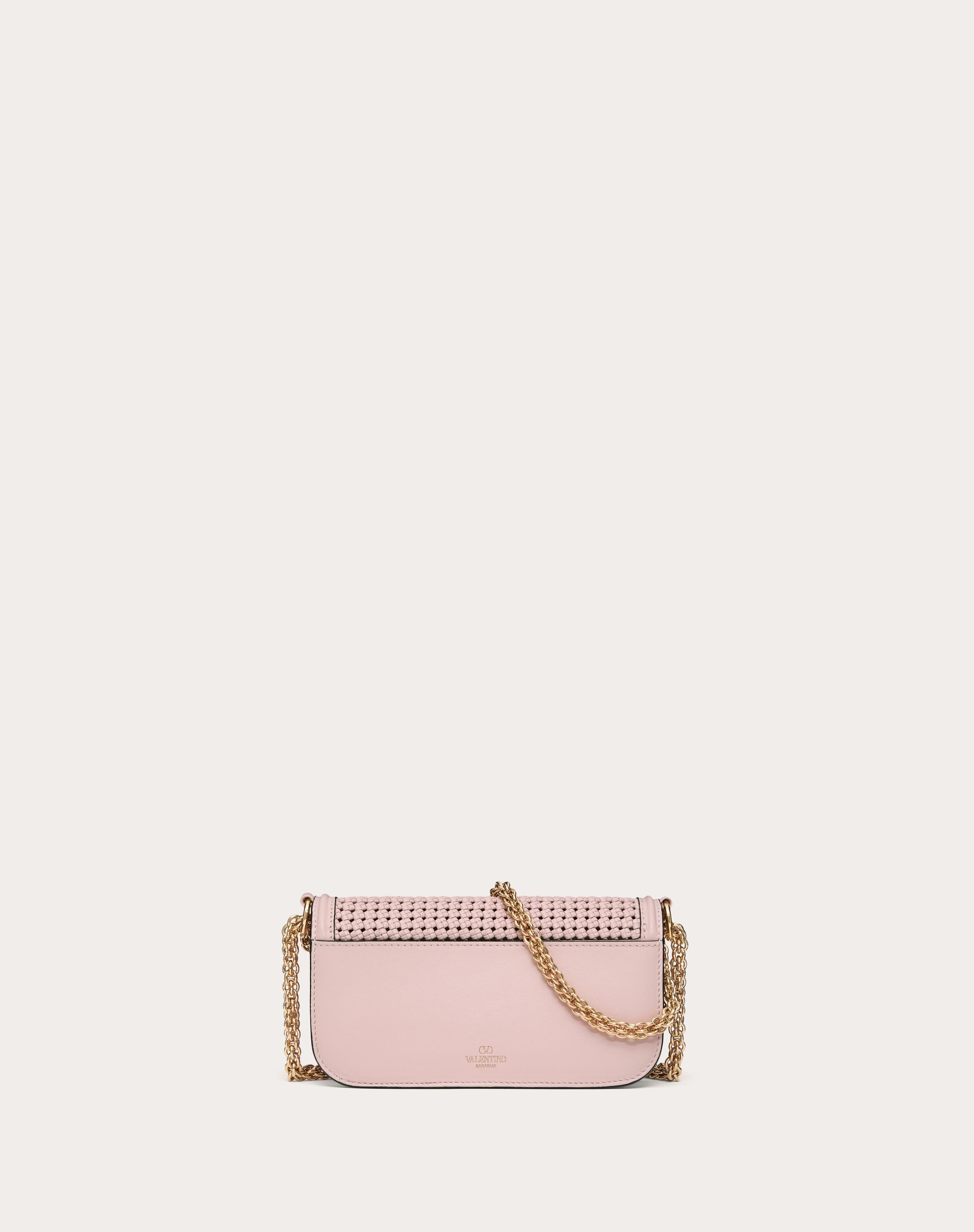 VALENTINO GARAVANI LOCÒ SMALL WOVEN LEATHER SHOULDER BAG - 4