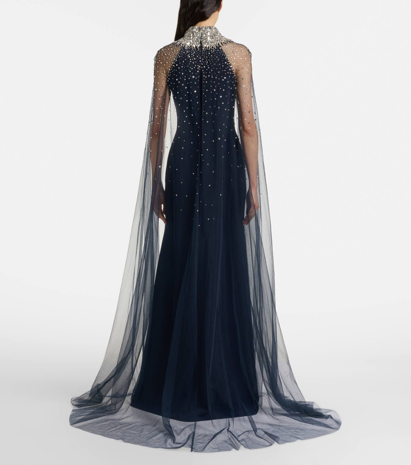Zadie caped embellished gown 6