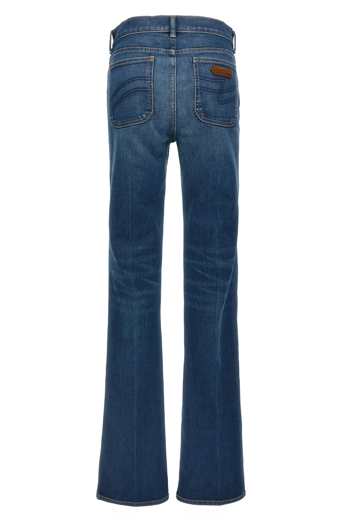 Tom Ford Women 'Stone Washed Denim Flare' Jeans - 2