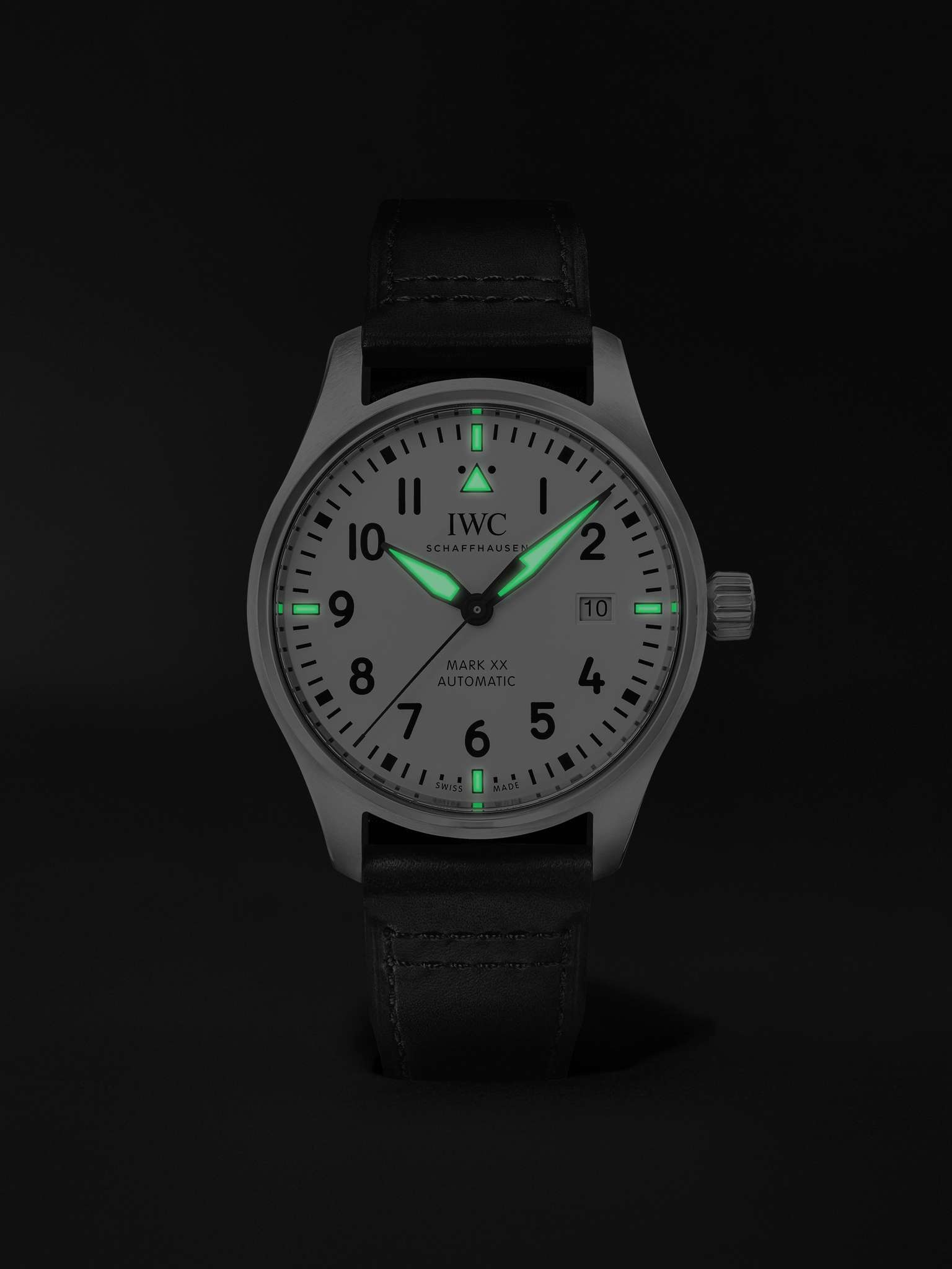 Pilot's Mark XX Automatic 40mm Stainless Steel and Leather Watch, Ref. No. IWIW328207 - 9