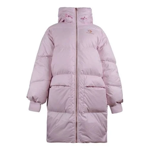 (WMNS) Converse Hooded Long Puffer Coat 'Pale Pink' 10019328-A02 - 1