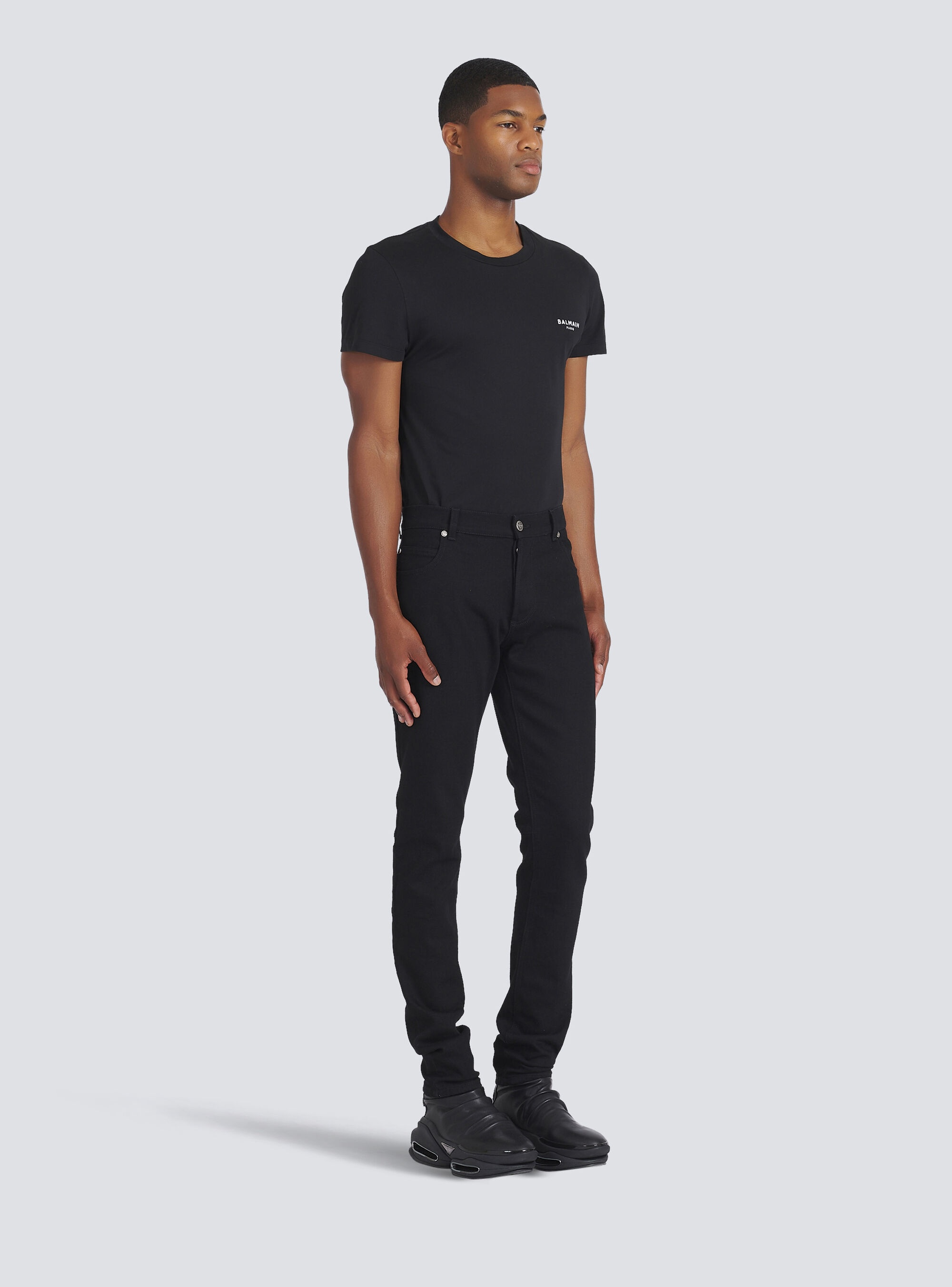 Slim cut cotton jeans - 5