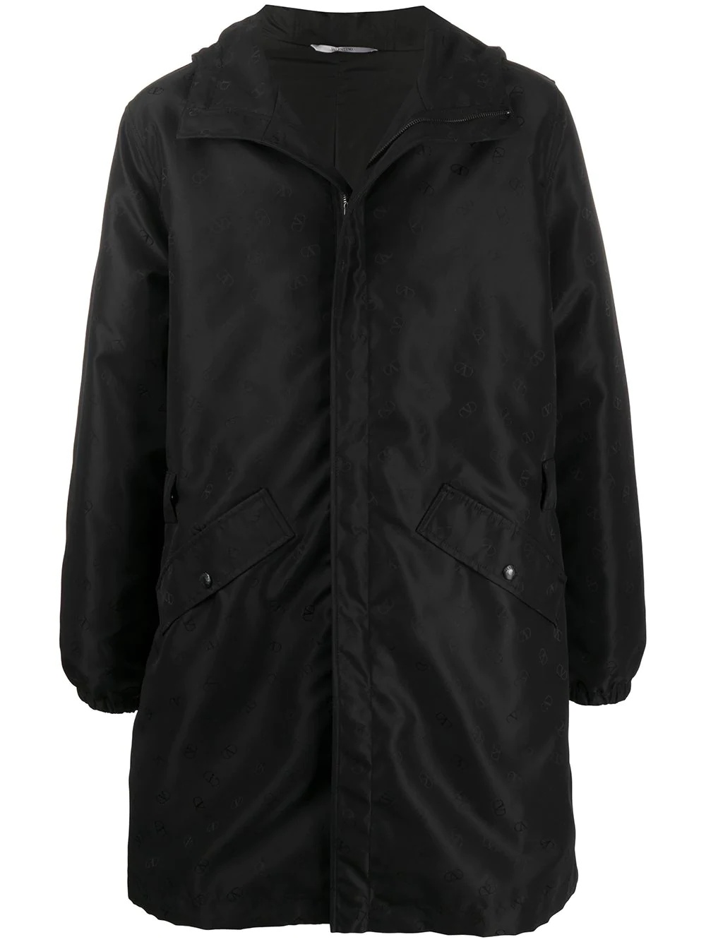 buckle-detail mid-length parka - 1