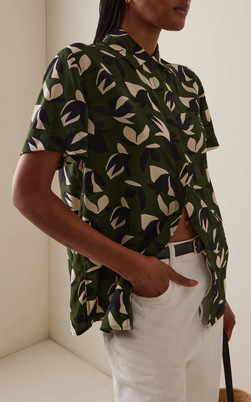 MATTEAU Printed Silk Shirt multi outlook