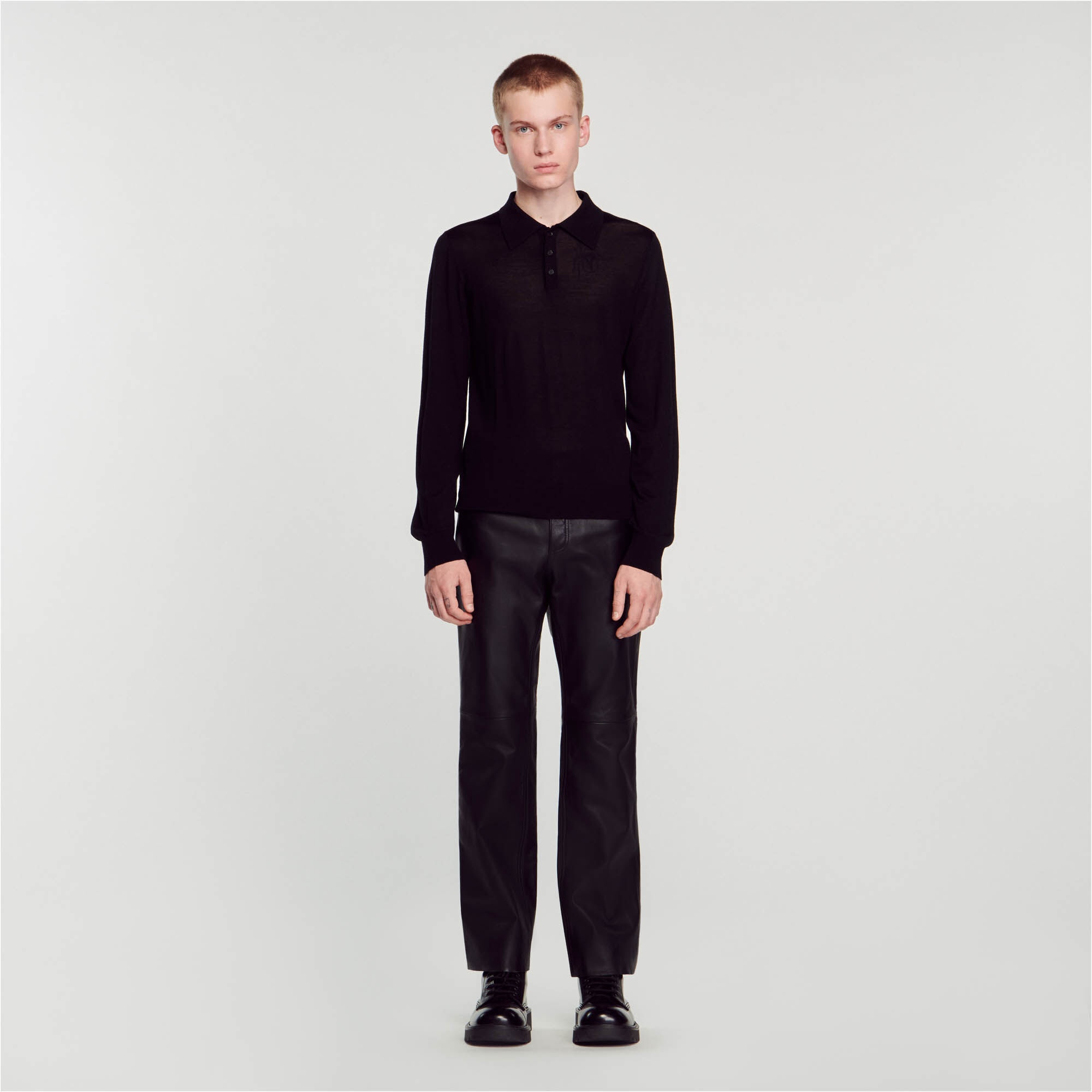FINE KNIT POLO SHIRT - 3