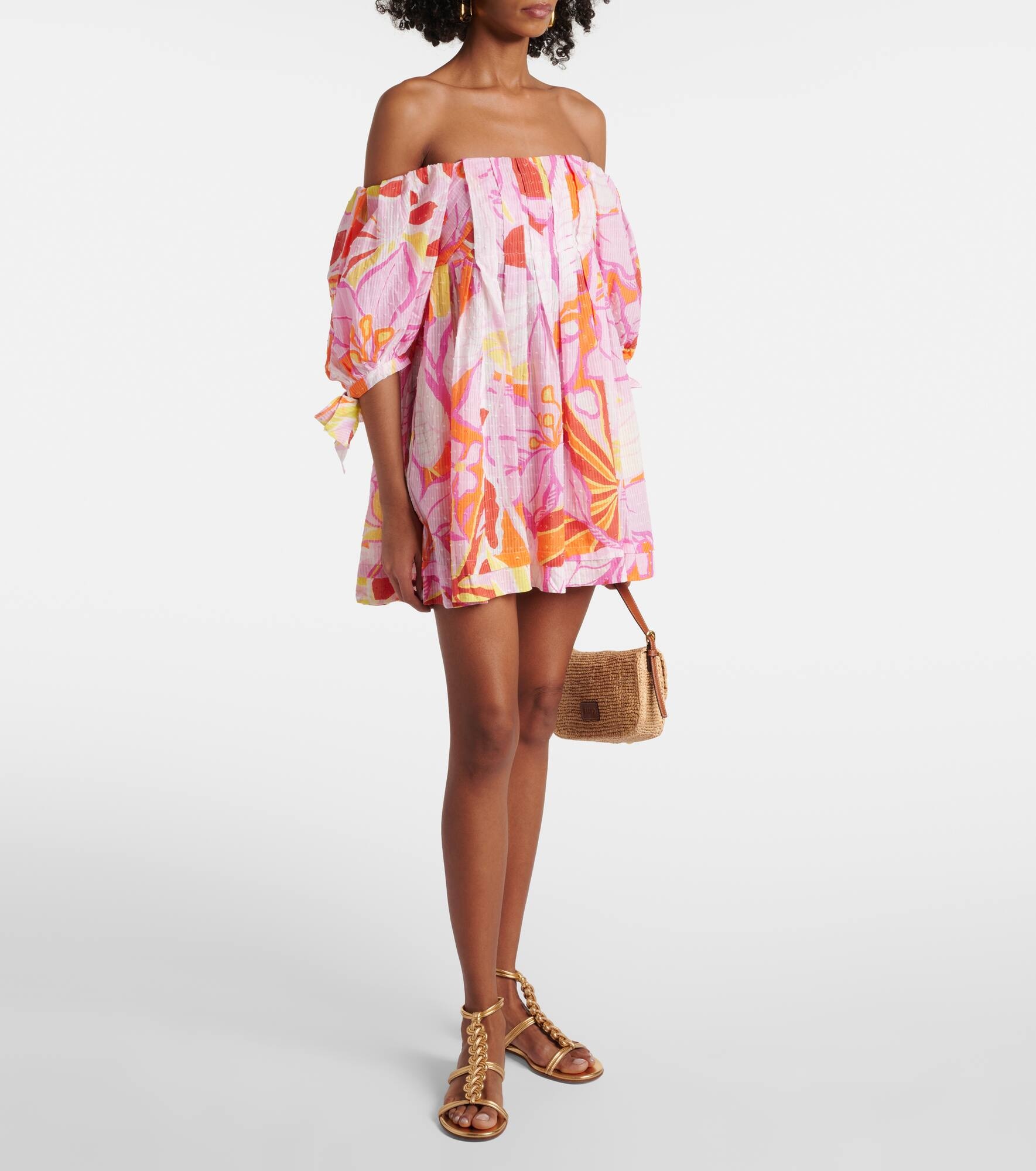 Catalina printed cotton minidress - 7