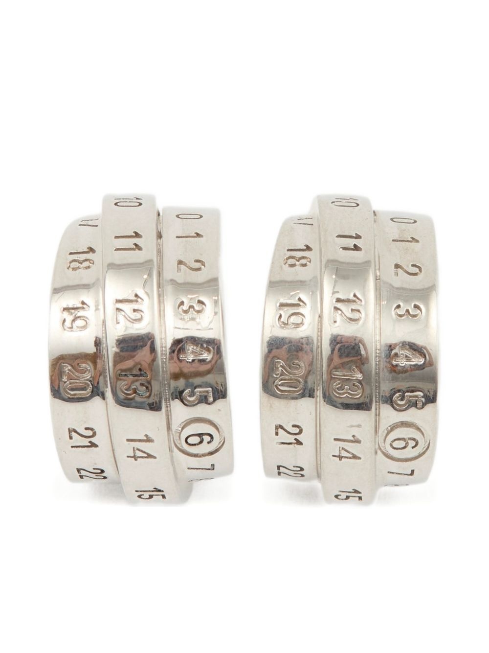 MM6 Maison Margiela logo earrings | REVERSIBLE