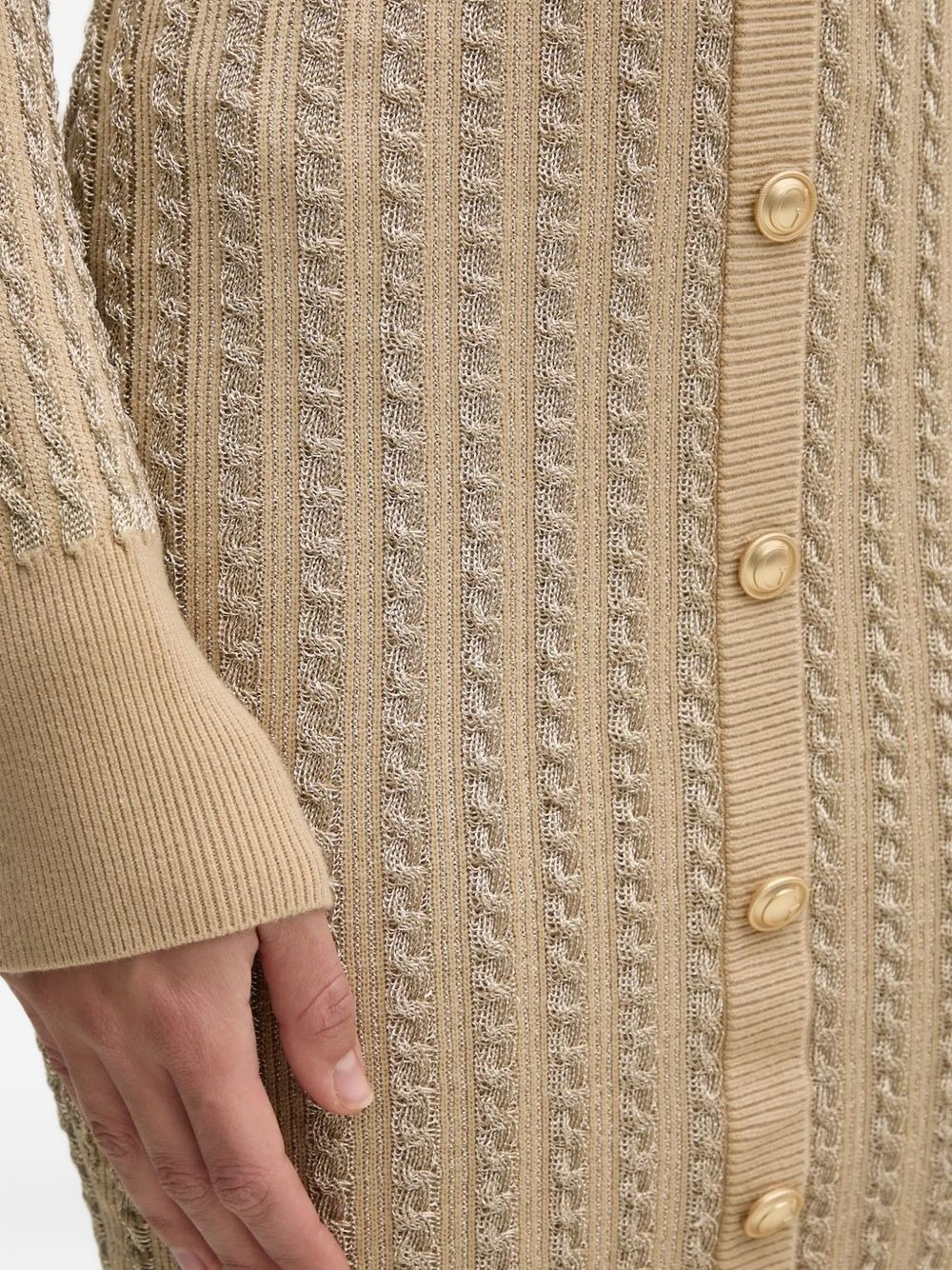 cable-knit mini dress - 4