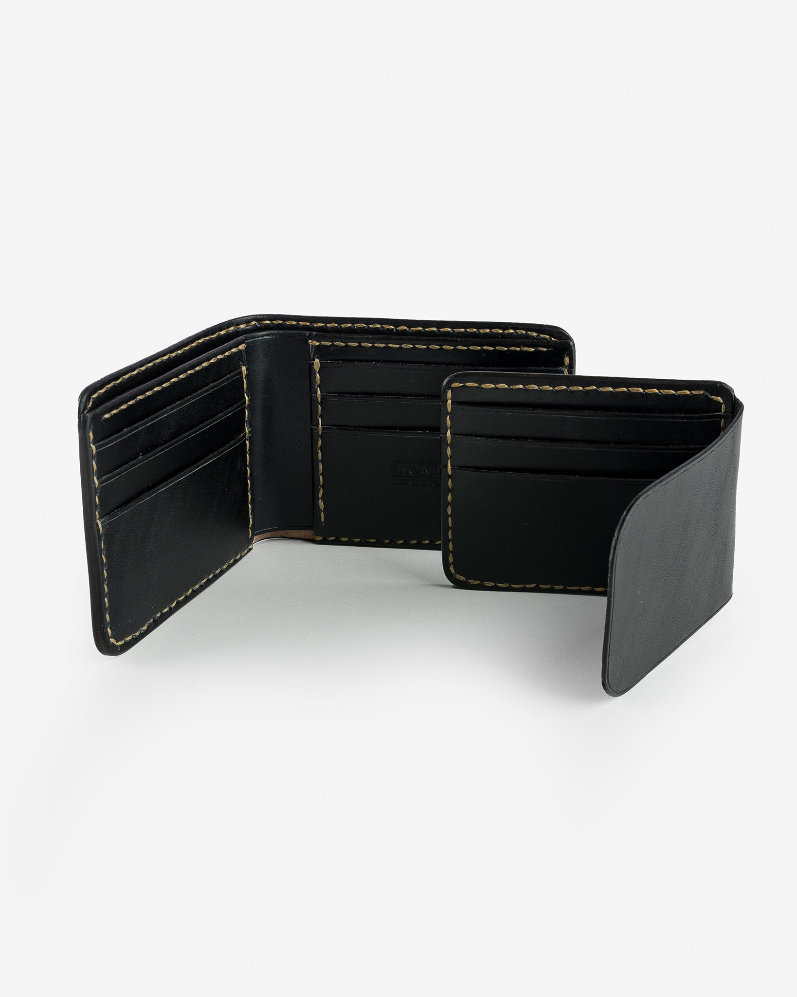 IHG-071-BLK Slimline Small Shell Cordovan Wallet - Black - 5