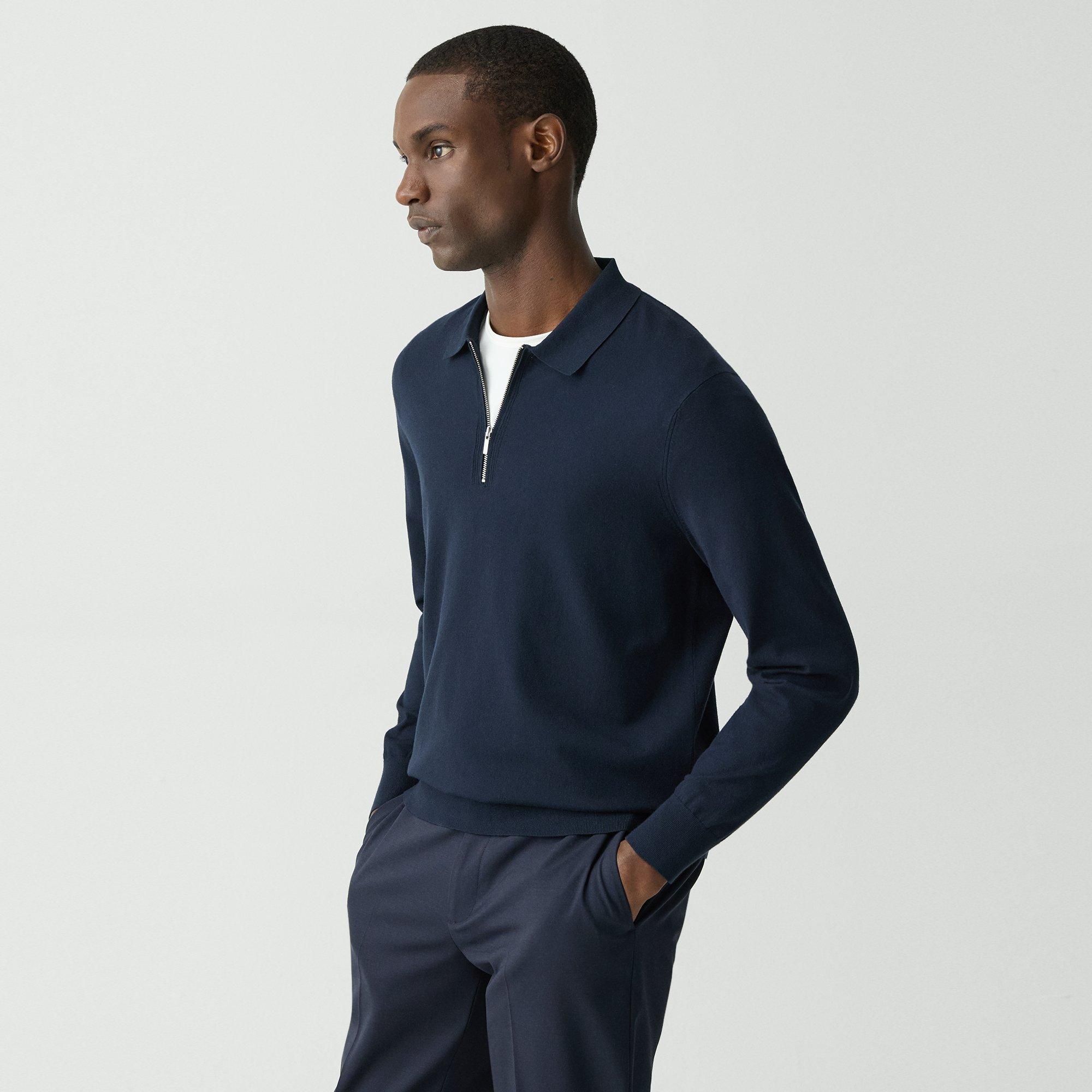 Quarter-Zip Polo Sweater in Light Bilen - 3