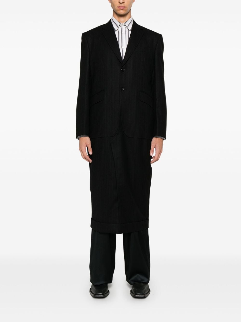 pinstripe coat - 2
