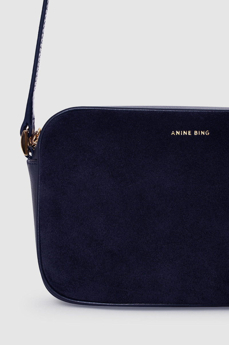Elly Camera Bag - Navy Suede 6