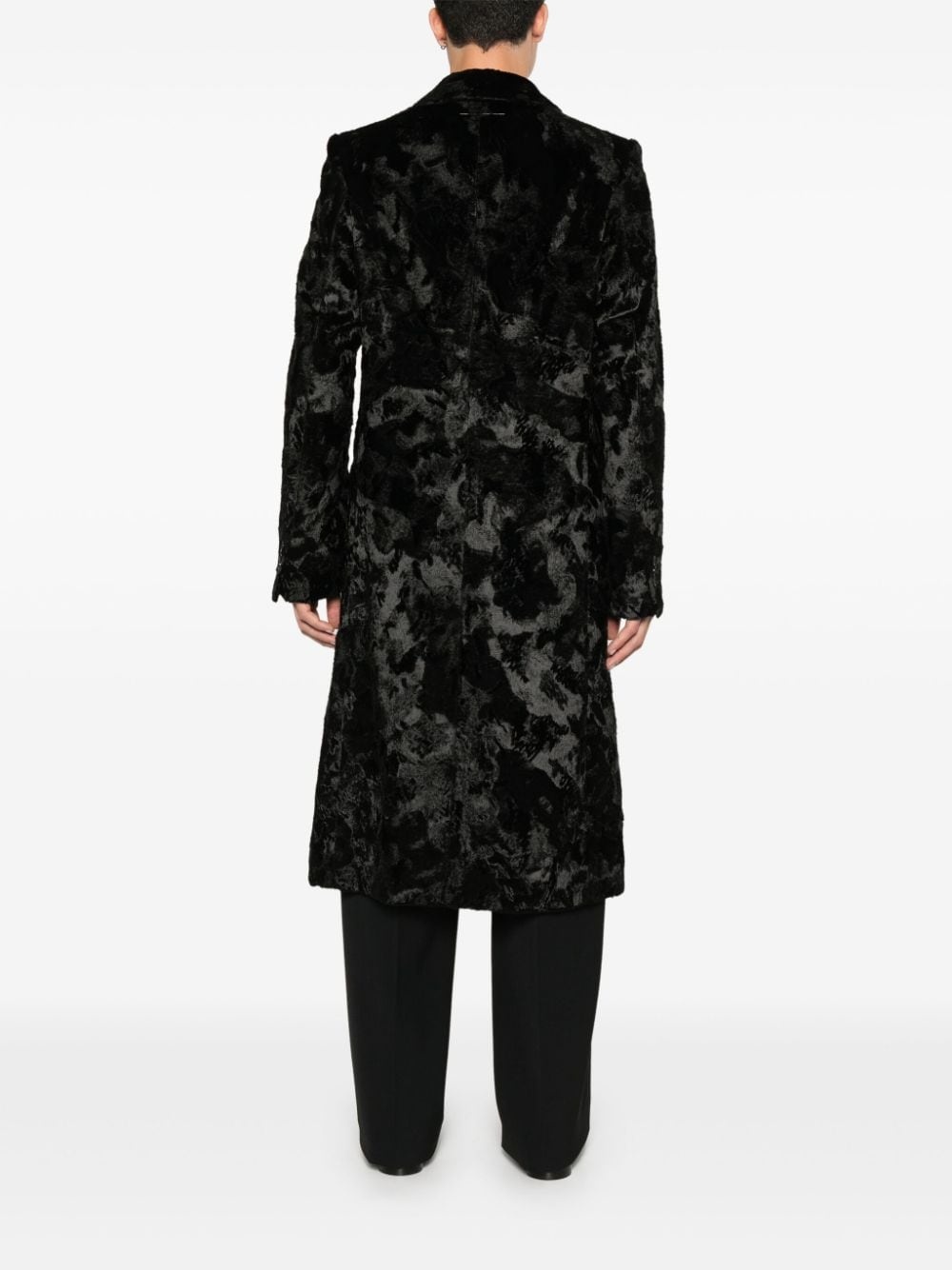 patterned-jacquard coat - 4