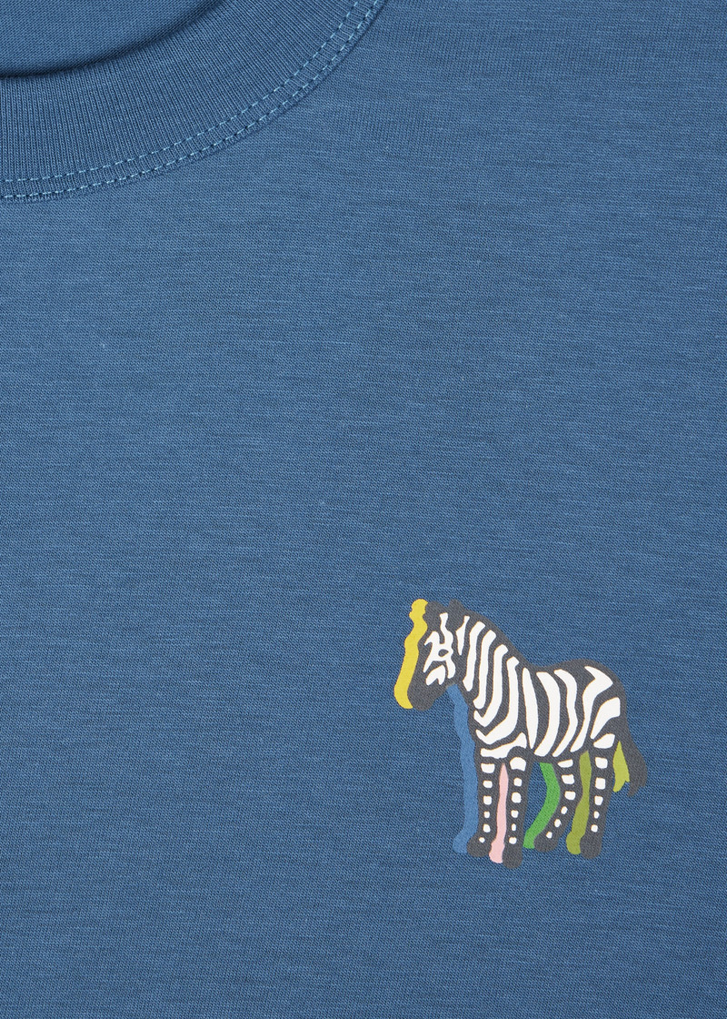 Paul Smith Blue '3D Zebra' Print T-Shirt outlook