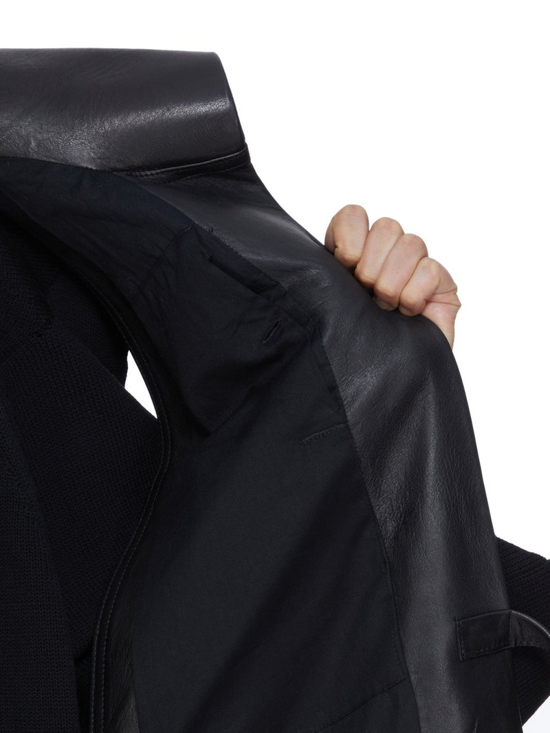 Rick Owens dracucollar leather coat outlook