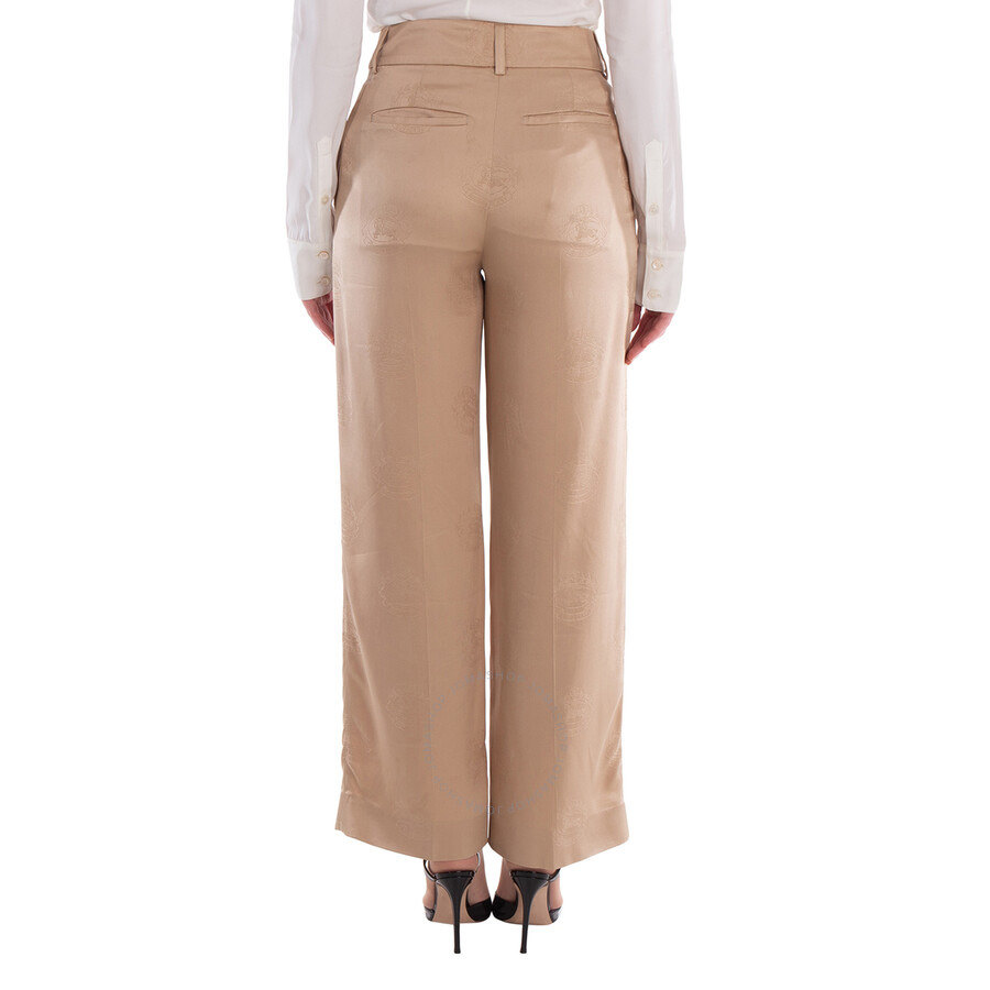 Burberry EKD Wide-Leg Silk Trousers - 5