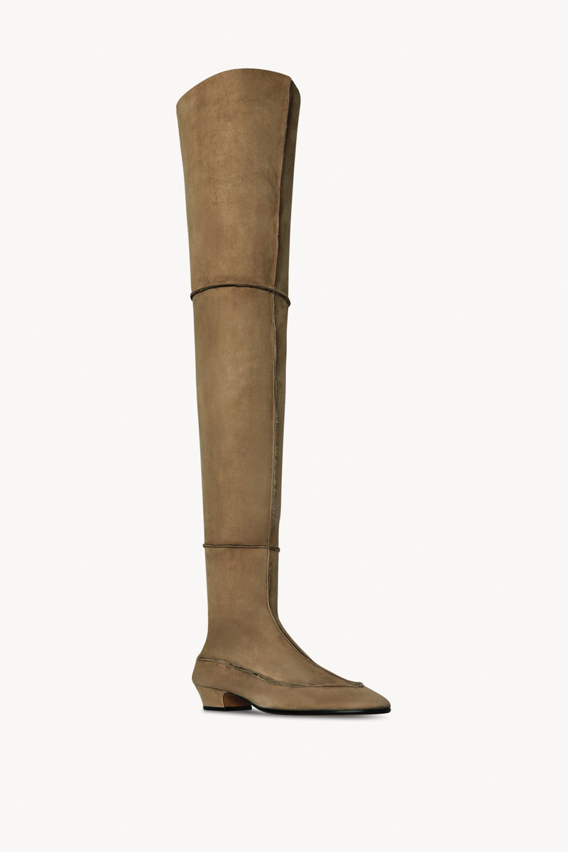 The Row Awar Knee Boot in Shearling outlook