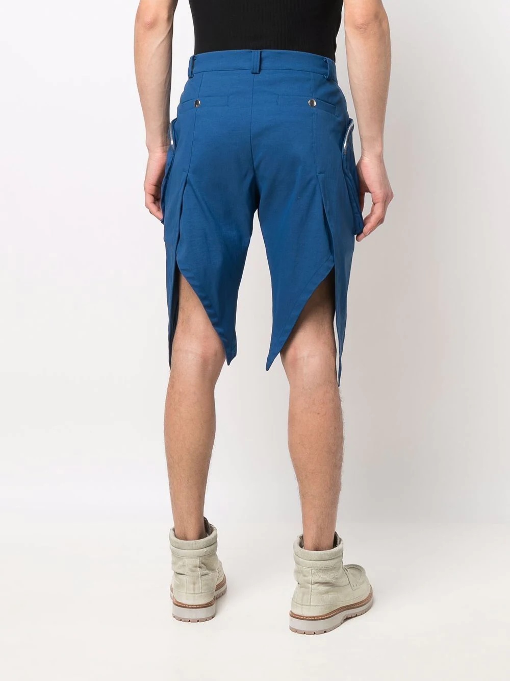 point-hem cargo shorts - 4