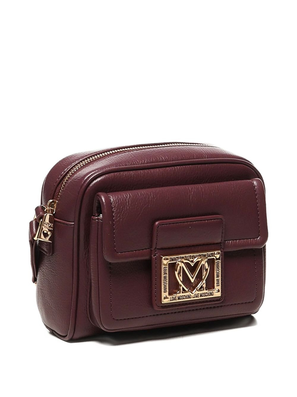 logo-plaque flap shoulder bag - 3