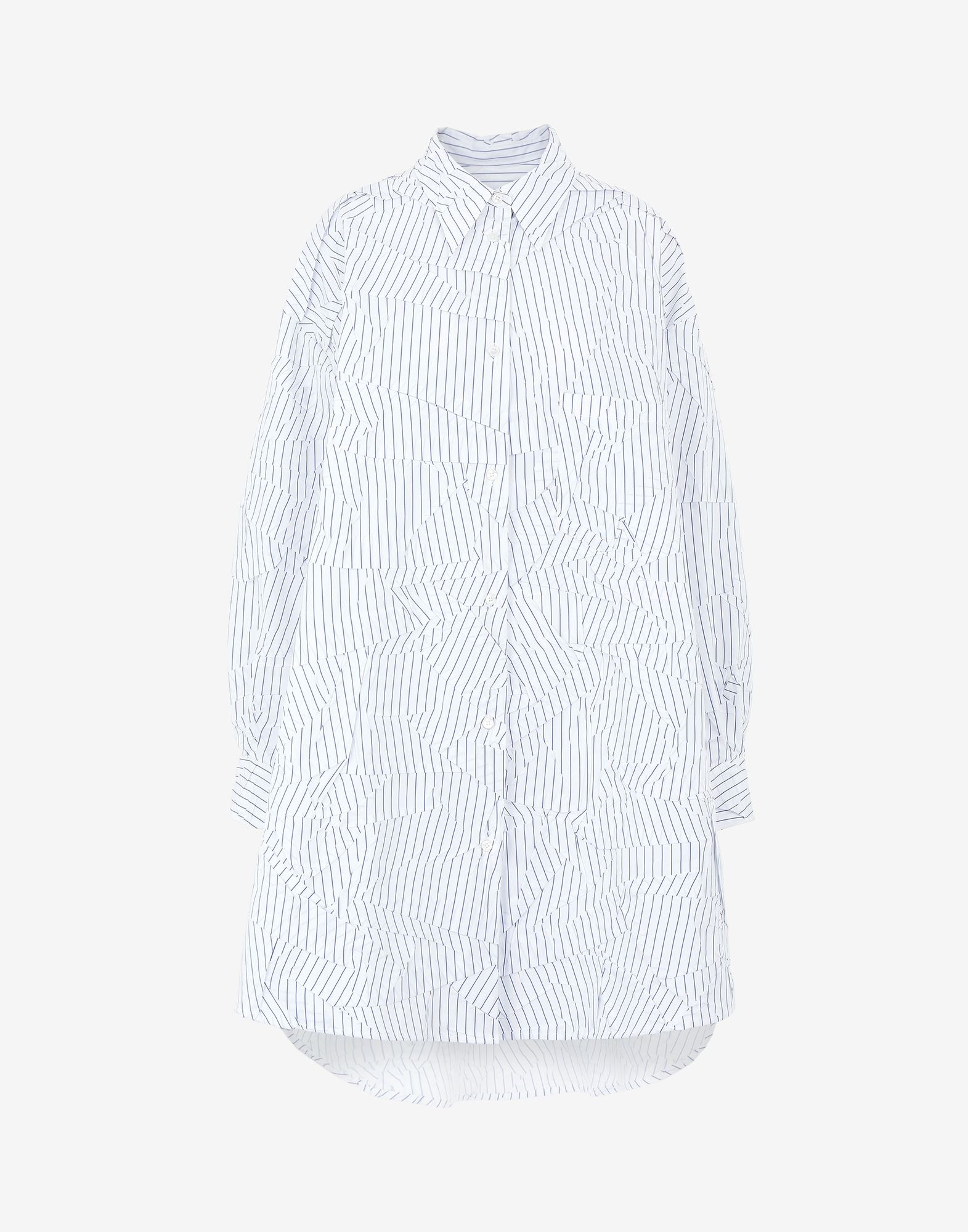 Crushed pinstripe shirt-dress - 1