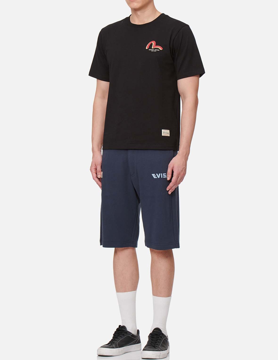 DOUBLE DARUMA DAICOCK PRINT SWEAT SHORTS - 6