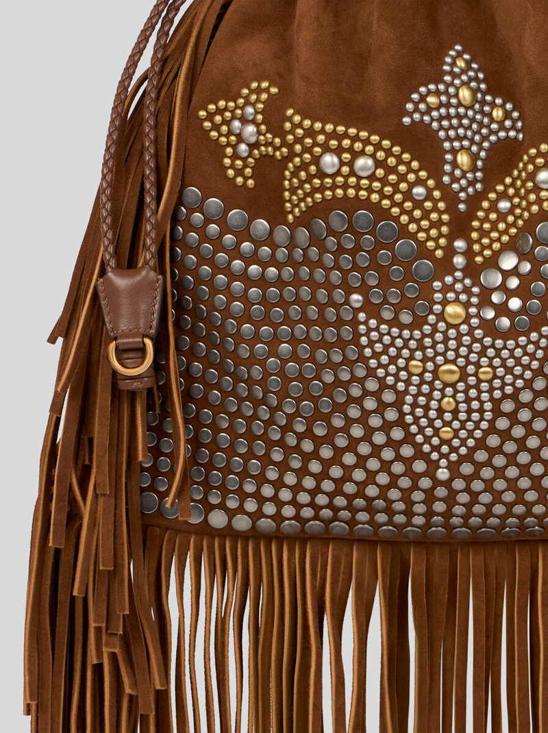 MEDIUM SUEDE KALISPERA BAG WITH STUDS AND FRINGES 6