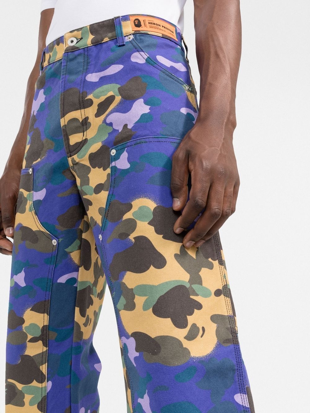 x BAPE camouflage worker trousers - 5