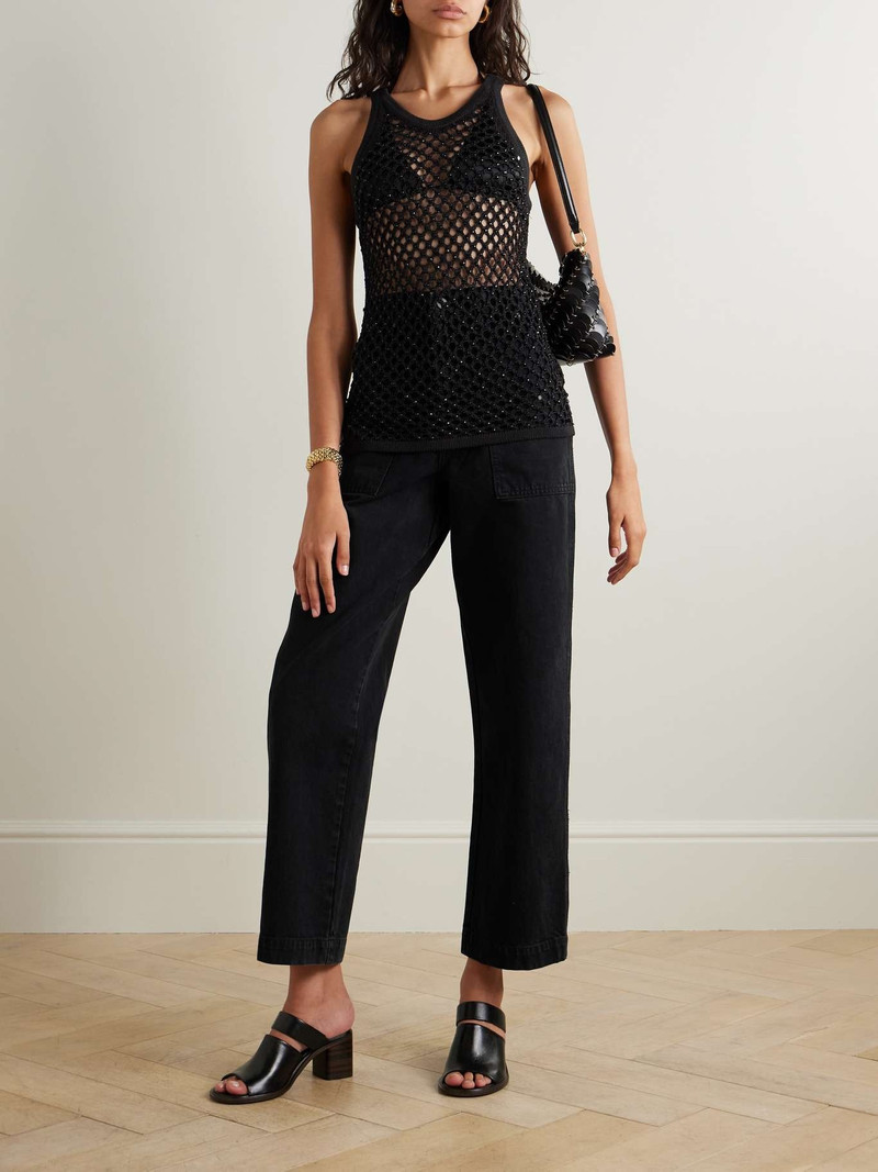 diotima Trinity Marina beaded crocheted cotton-blend tank outlook