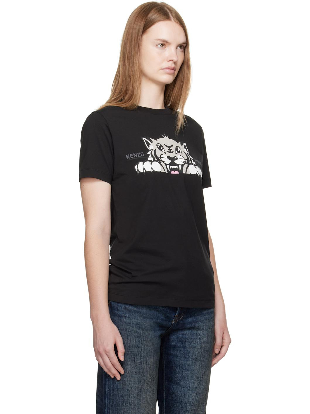 Black Kenzo Paris 'KENZO Happy Tiger' T-shirt - 2
