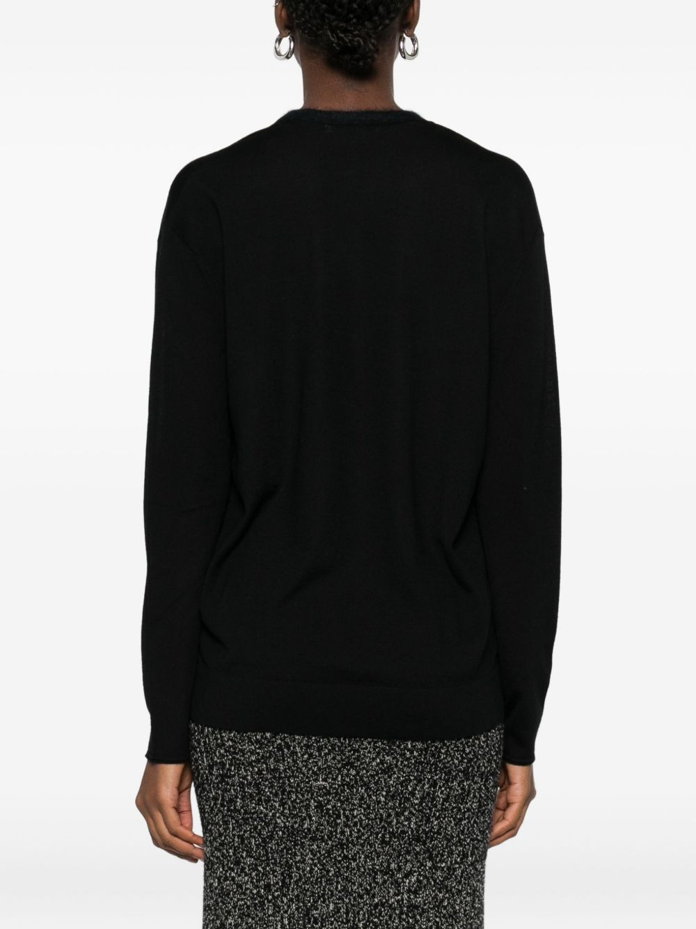 V-neck long-sleeve sweater - 4