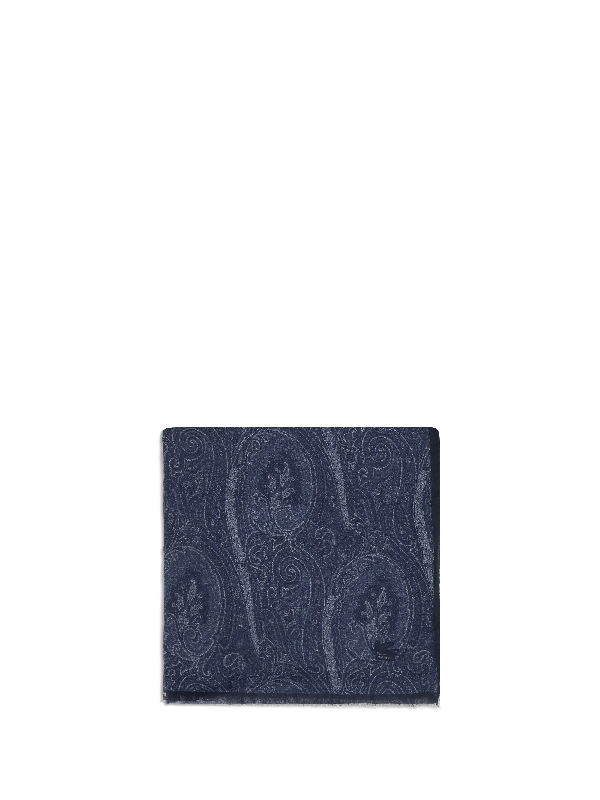Etro Paisley Scarf Blue Men - 1