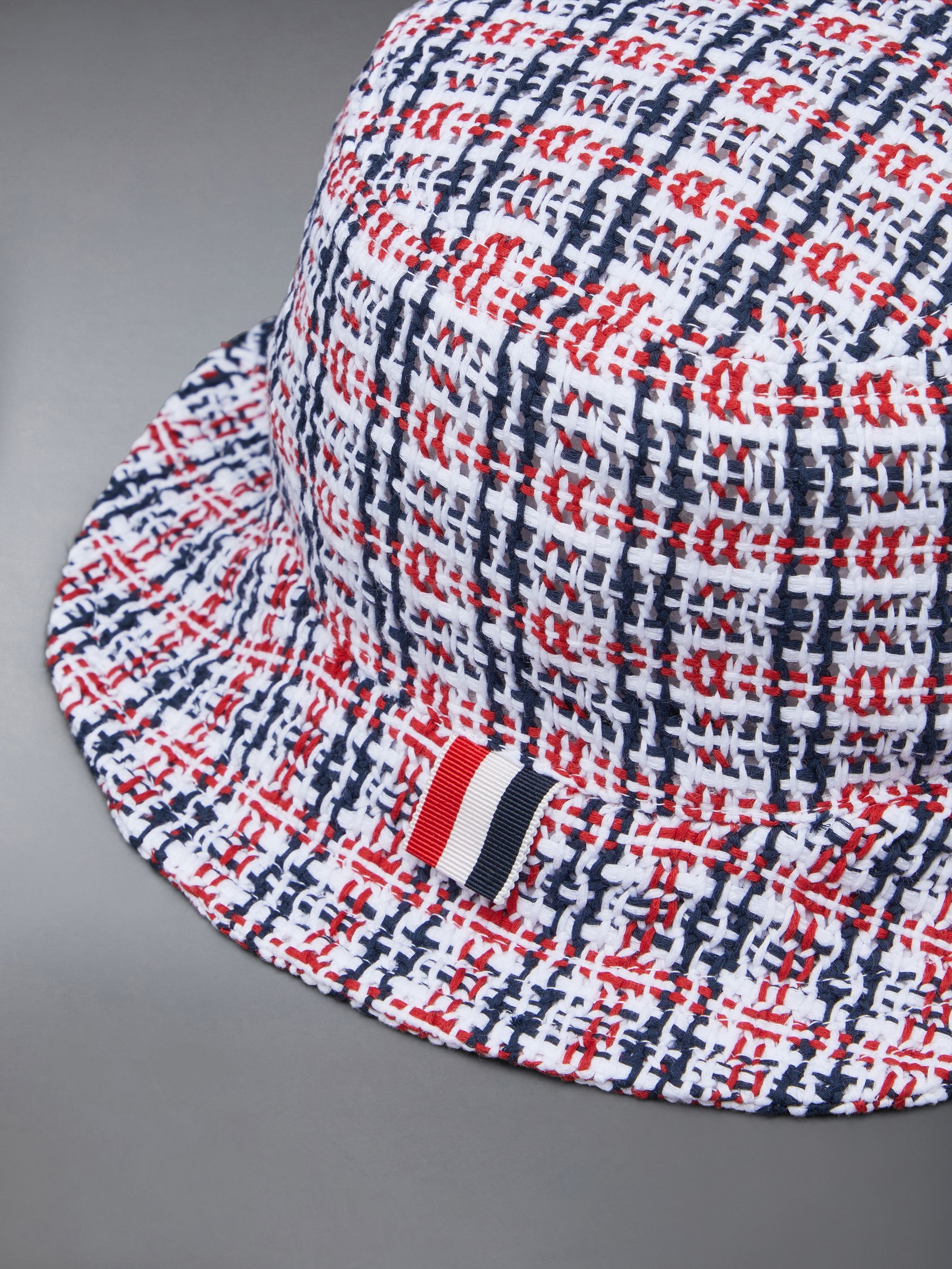 Check Crochet Tweed Classic Bucket Hat - 6