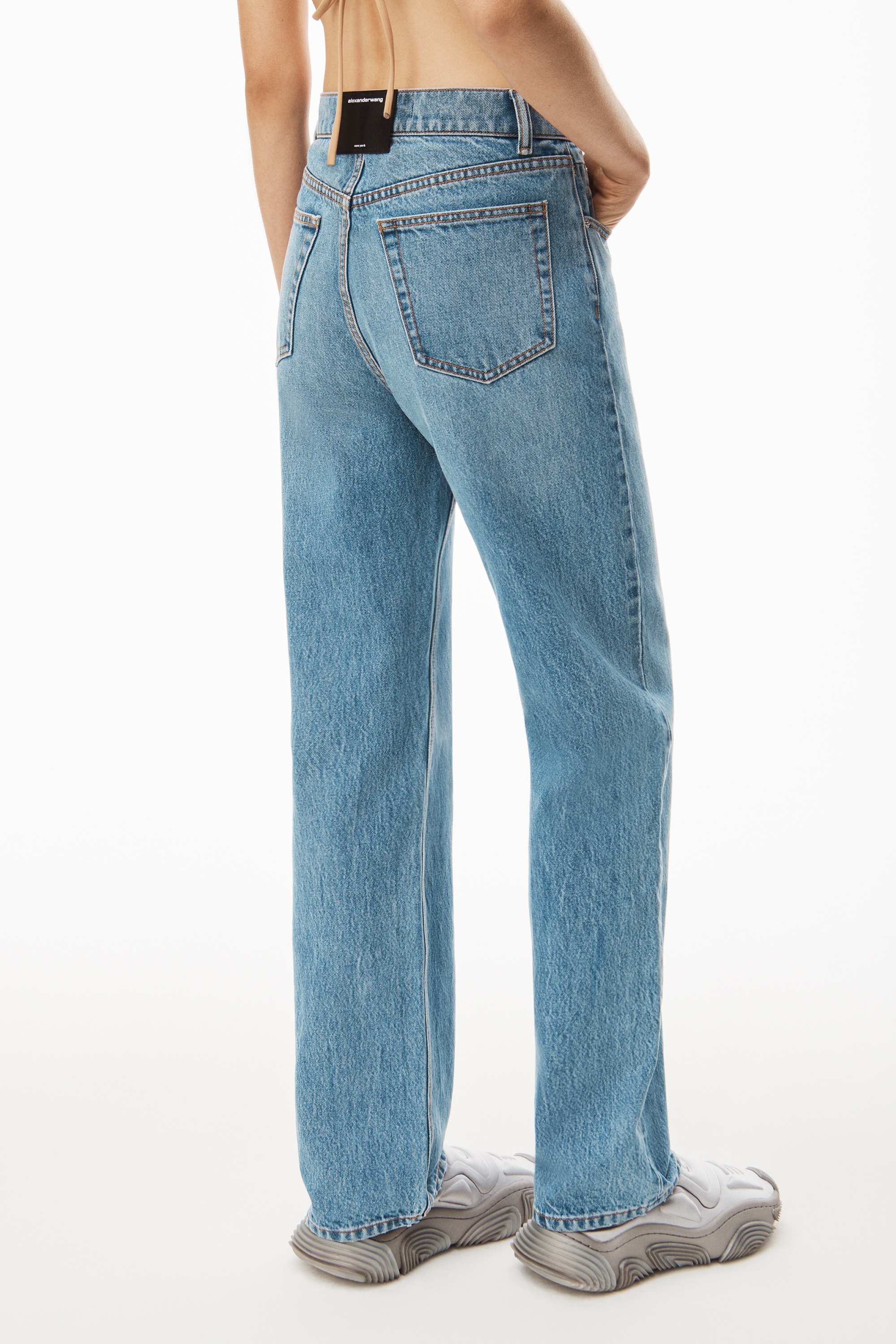 PUFF LOGO EZ - STRAIGHT LEG JEAN IN DENIM - 5