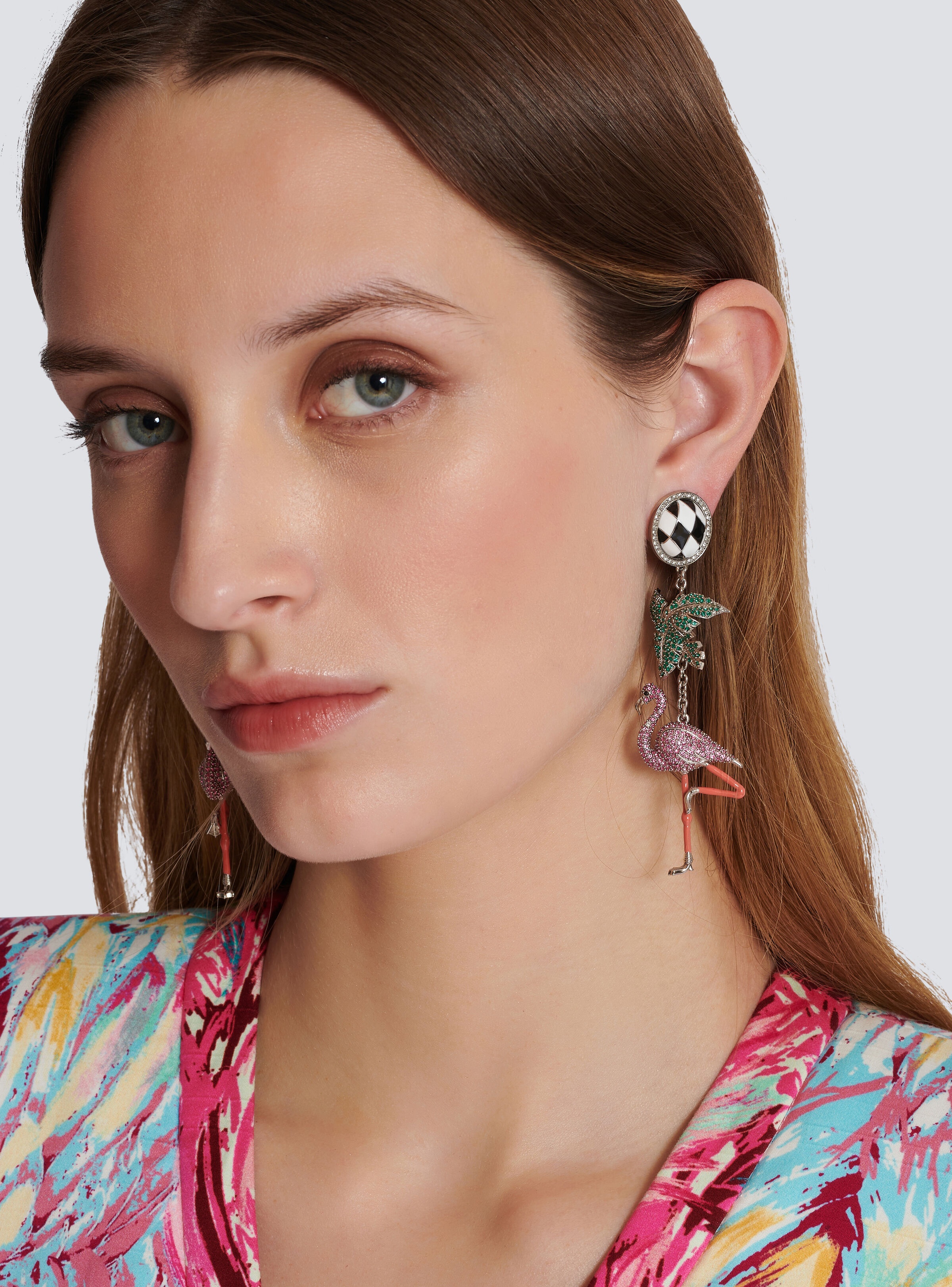 Flamingo pendant earrings - 3