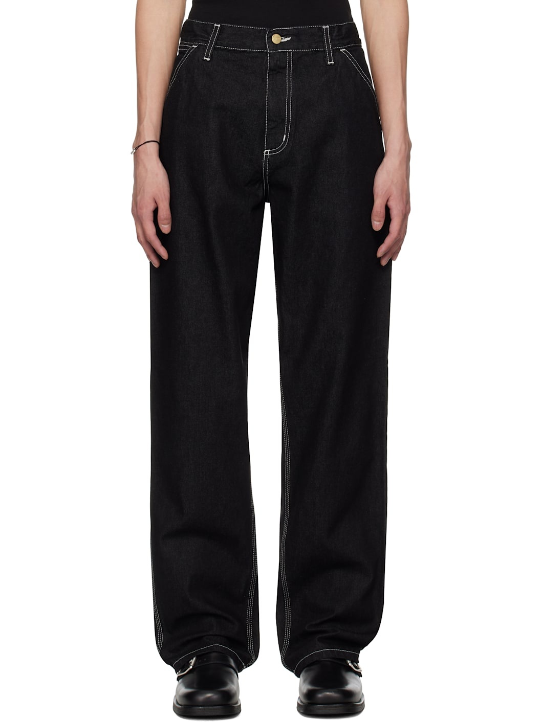 Black Simple Jeans - 1