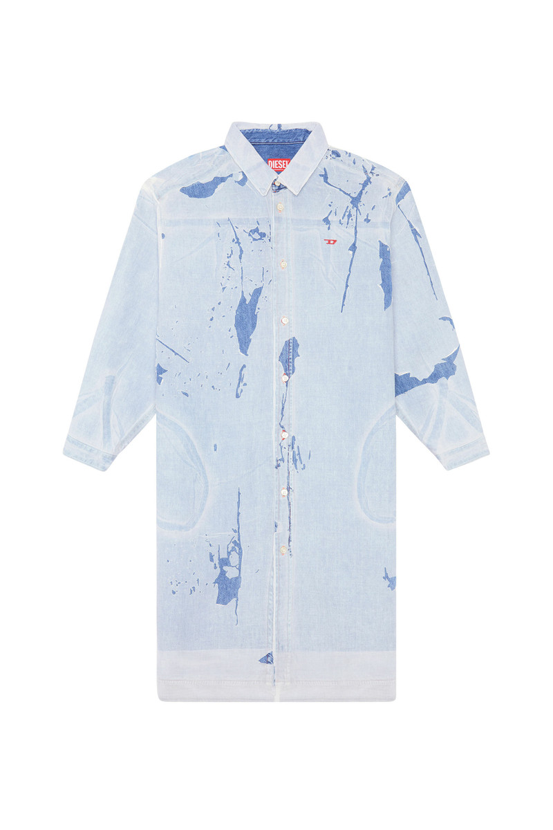 흥분 denim 셔츠 드레스 1
