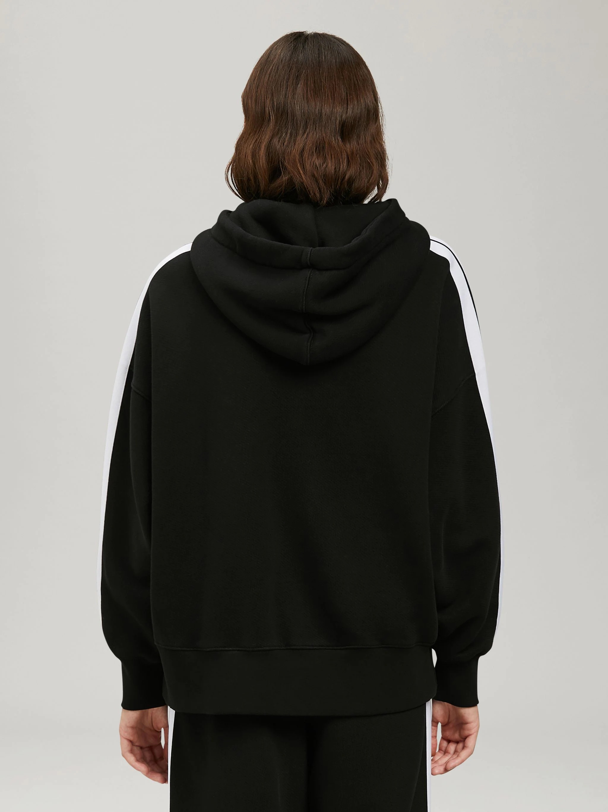 BLACK TRACK HOODIE - 5