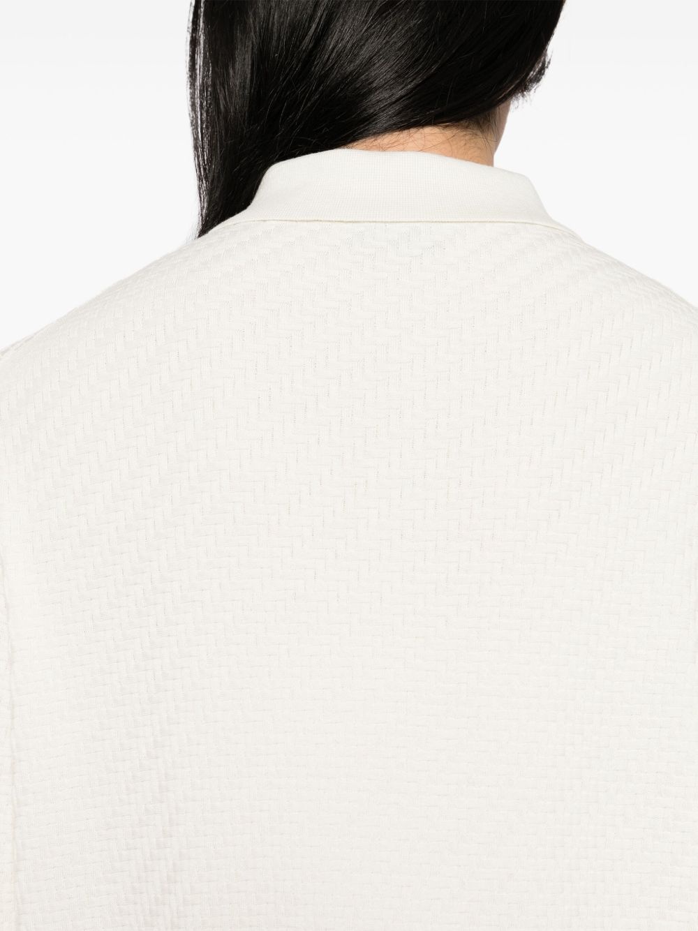 Trama-weave polo shirt - 4