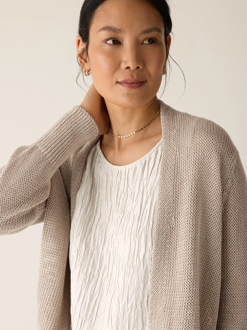 Organic Linen Cotton Cropped Cardigan 5