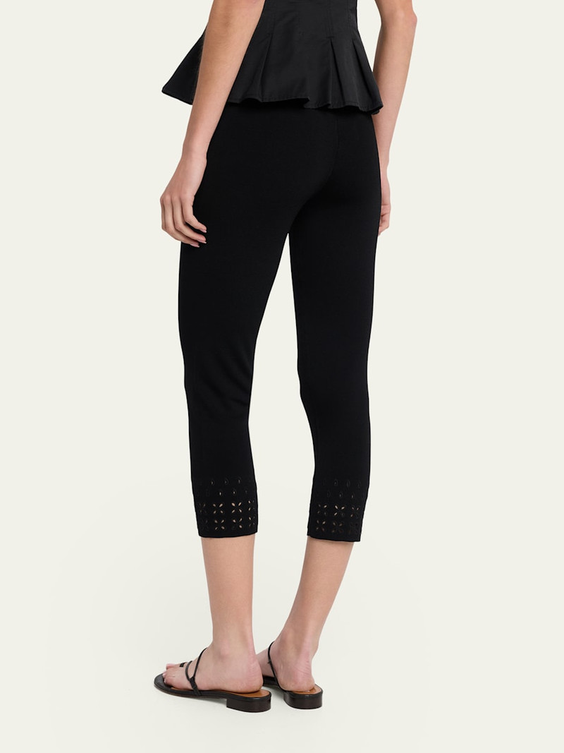 Seraphine Eyelet Knit Capri Leggings 3