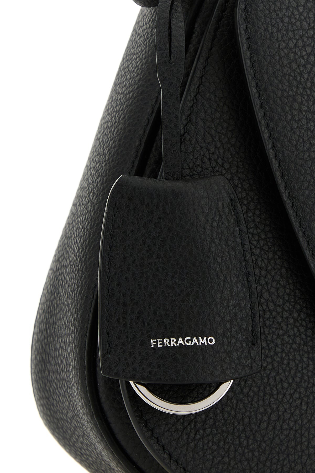 Black leather Fiamma crossbody bag - 4