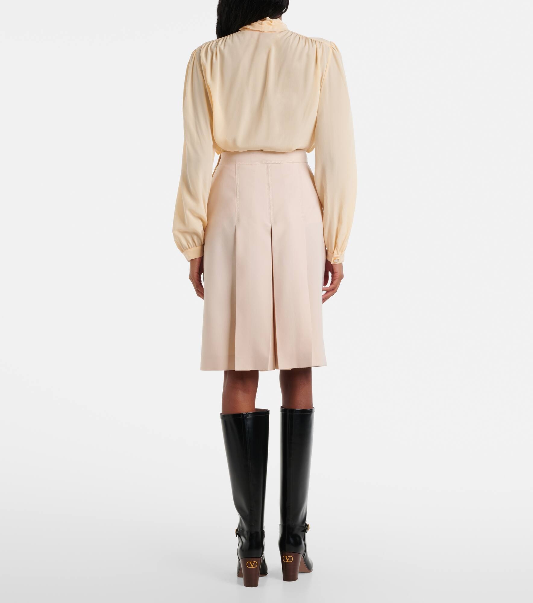 Virgin wool midi skirt - 3