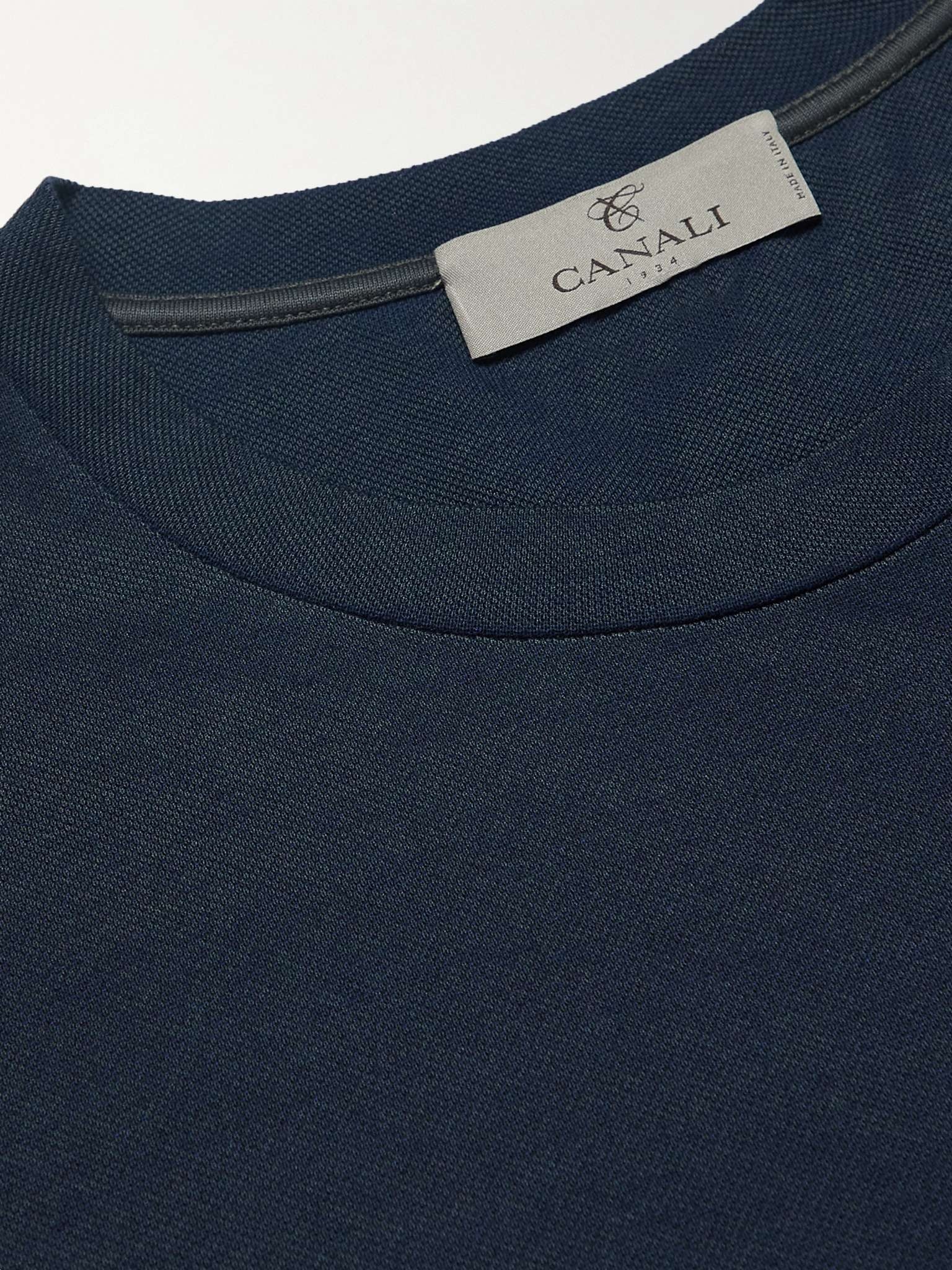 Slim-Fit Mercerised Cotton-Piqué T-Shirt - 5